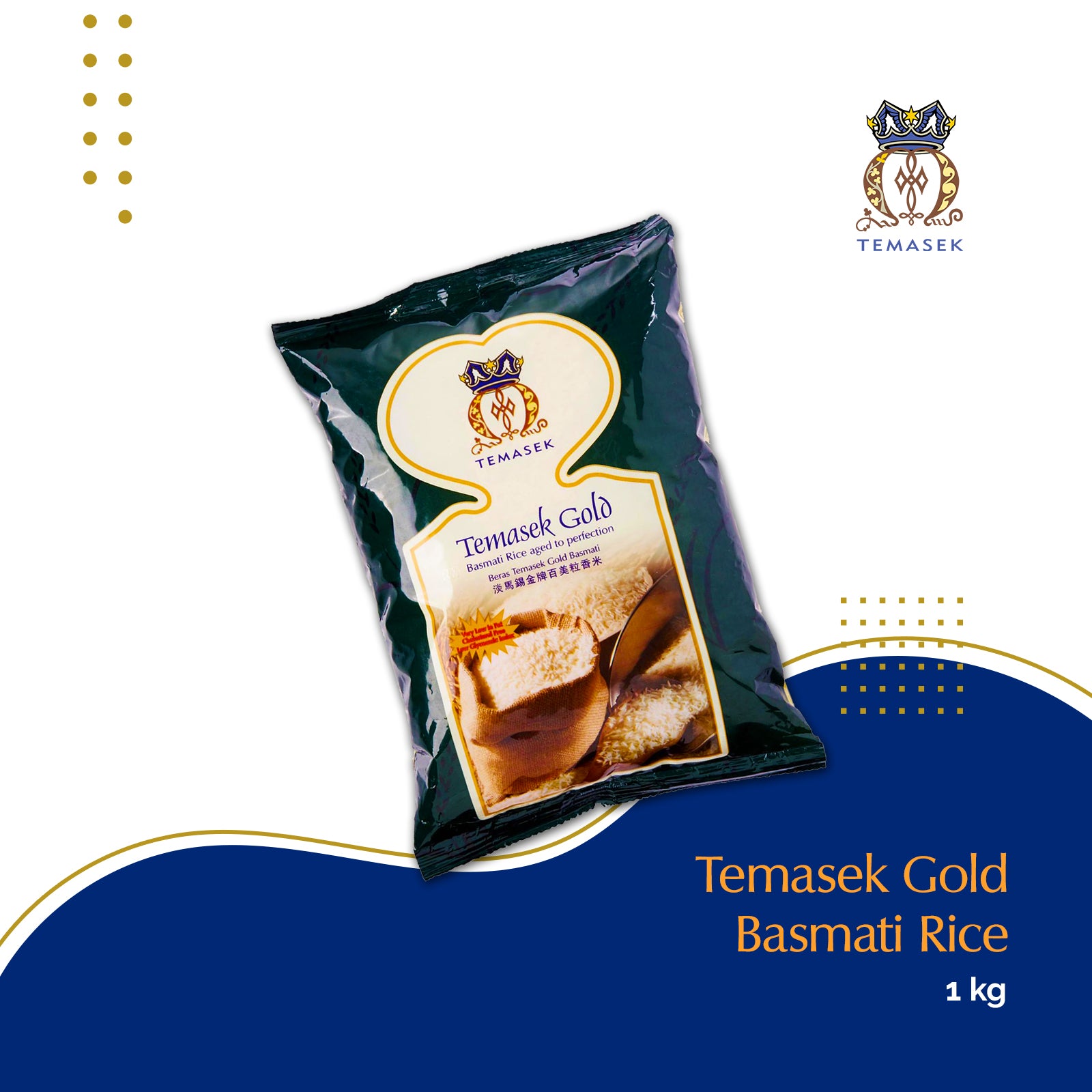 Temasek Gold Basmati Rice 1kg AlphaWellness